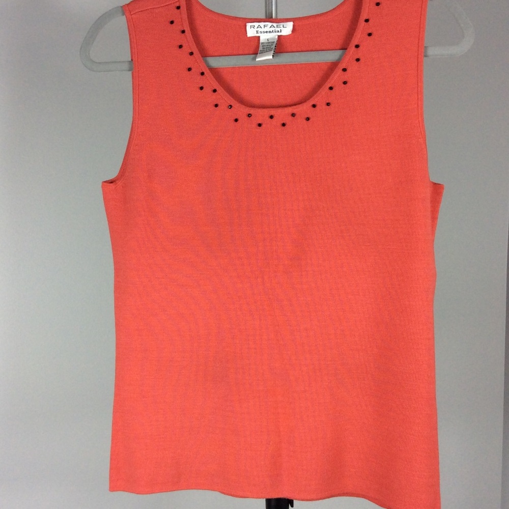 Rafael Bead Coral ribbed acrylic/nylon tank size L